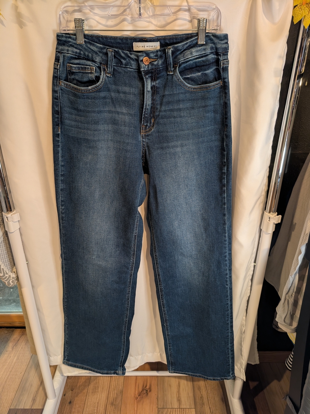 Flying Monkey Women's Dark Blue Wide Leg Jeans Size 29